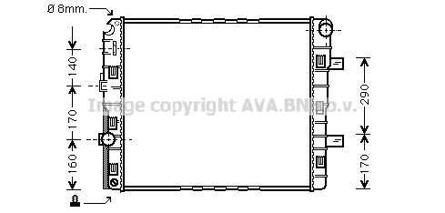 AVA QUALITY COOLING Радиатор, охлаждение двигателя ME2184